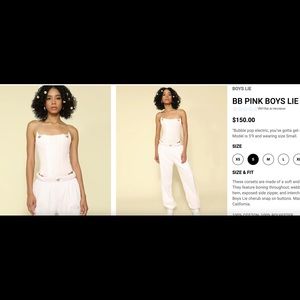 Brand New Boys Lie Corset Top With Extra Snap On Buttons